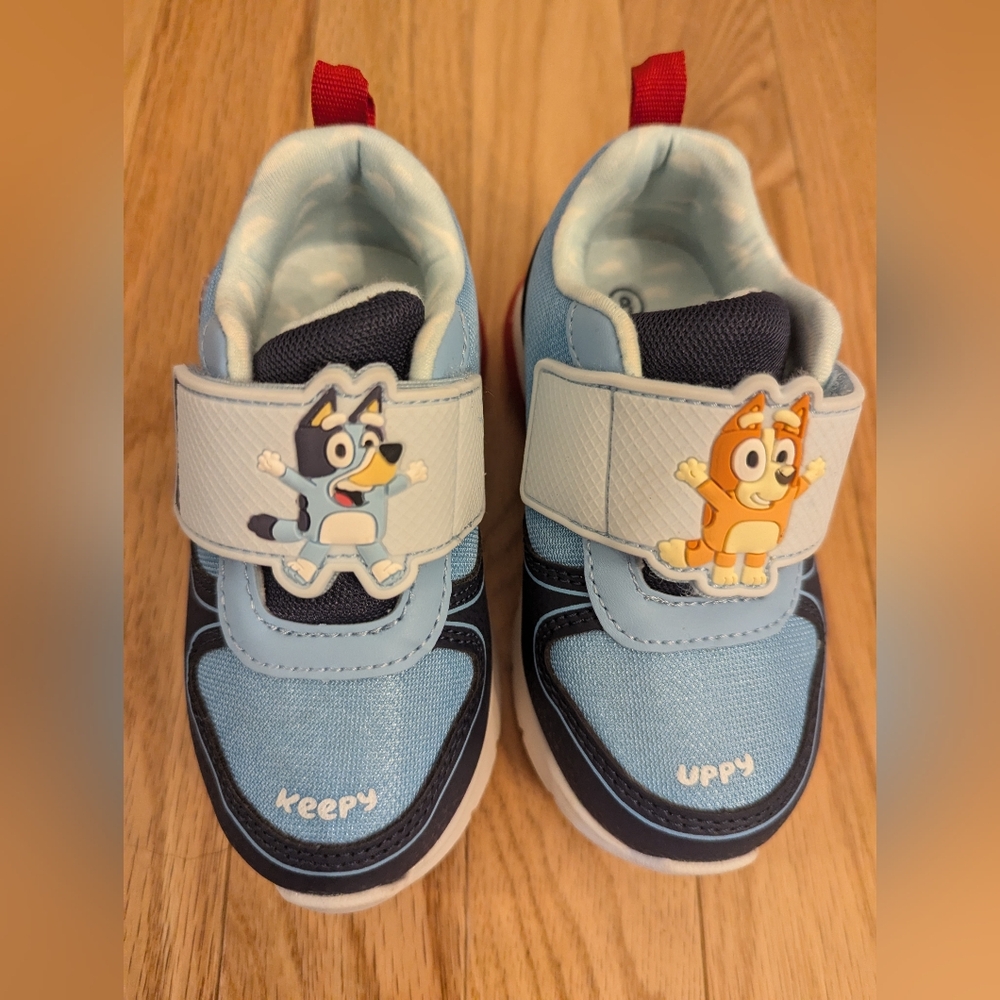Ground Up Bluey Toddler Boys' Light Up Slip On Sneakers size 8T